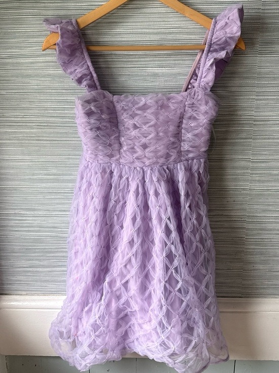 Hello Molly Dresses & Skirts - Hello Molly Lilac Ruffled Tulle Mini Dress